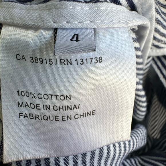 Open-back Striped Cotton Jumpsuit - Picture 8 of 8